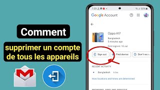 Comment supprimer votre compte Gmail dun autre appareil nouveau processus। Déconnexion de Gmail [upl. by Nilhsa469]