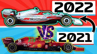 F1 2021 vs 2022 💥 ¿Qué COCHE es MÁS RÁPIDO ¿Cuáles son los CAMBIOS Nueva Aerodinámica  Neumáticos [upl. by Esylla878]