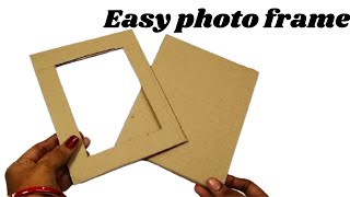 Easy photo Frame  Easy picture frame DIY  Photo Frame making at home  DIY photo frame [upl. by Noside]