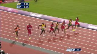 Usain Bolt Wins Olympic 100m Gold London 2012 Olympics [upl. by Adlihtam]