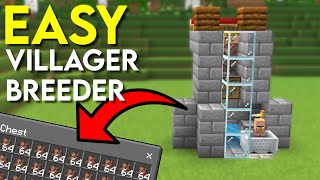 EASY 118 Villager Breeder For Minecraft Bedrock MCPE 2022 [upl. by Annaed]