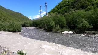 Black and White Aragvi Rivers that do not mix in Georgia [upl. by Teryn]