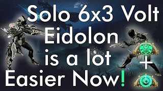 Warframe Solo Eidolon 6x3 Volt Rubico Prime  Knell Prime [upl. by Roch]