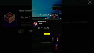 Mythic Emblem Fragment Pack shorts pubg [upl. by Aihtenak]