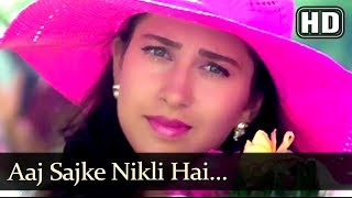 Aaj Sajke Nikli Hai HD  Papi Gudia Song  Avinash Wadhavan  Karisma Kapoor [upl. by Euqinotna]