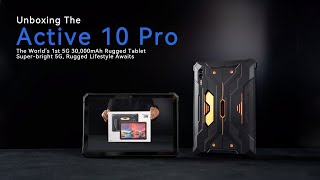 Blackview Active 10 Pro Unboxing  World’s 1st 5G 30000mAh Rugged Tablet with 400lm Camping Light [upl. by Terbecki]