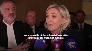 «Le parquet est extrêmement outrancier» Marine Le Pen réagit à la peine dinéligibilité requise [upl. by Karlow624]