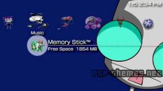 PSP Theme INVADER ZIM REDONE2 PSPThemesNET [upl. by Aiuqes]