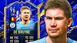 THE GINGER PELE 😎 96 TOTY KEVIN DE BRUYNE PLAYER REVIEW  FIFA 22 Ultimate Team [upl. by Pelligrini843]