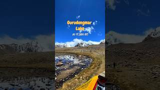 Gurudongmar Lake Sikkim at 17800 ft😱gurudongmarlake trendingshorts shortsfeed sikkim viral [upl. by Koren95]