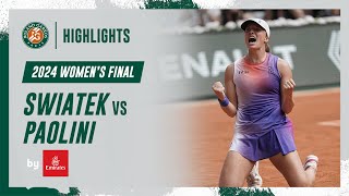 Swiatek vs Paolini Final Highlights  RolandGarros 2024 [upl. by Mohamed]