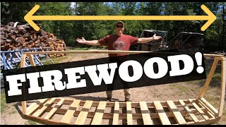 DIY Simple FIREWOOD Pallet Rack [upl. by Salim]