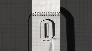 quotHow to Draw a 3D Letter O  Easy StepbyStep Tutorial Shortsquot drawing youtube shorts [upl. by Ihpen]