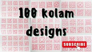 100 Kolam designs for beginners Kolam tutorial for beginners Kolam with dots Easy Kolam designs [upl. by Elik]