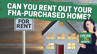 Can you RENT OUT your FHA purchased home [upl. by Weidman]