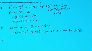 Total distance travelling by a particle given Position Function [upl. by Acilegna921]