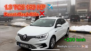 Megane 13 TCE 140 HP Uzun Yol Yakıt Tüketimi  Kedi ile Yolculuk  Passat Avcısı 4K [upl. by Norm]