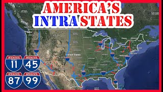 Why THESE Interstate Highways DO NOT Cross State Lines  The Intrastate Highways [upl. by Winthrop]