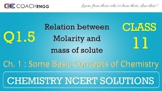 Some Basic Concepts of Chemistry Q15 Chapter 1 NCERT solutions CHEMISTRY Class 11 [upl. by Parsons]