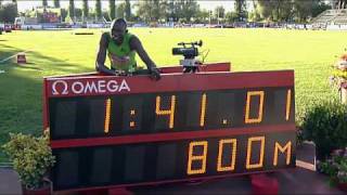 Rieti 2010 M800m David Rudisha New World Record 14101 [upl. by Abihsat]