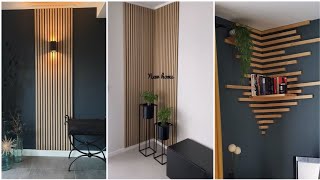 Modern Wooden Wall Design 2023 Wooden Wall Decoration for Home 2023 Home Decor [upl. by Nosniv]