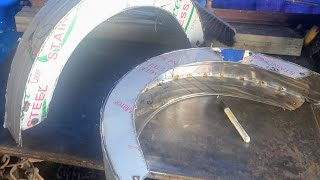 How to make Sidewheel fender of Tricycle 07 Stainless SheetTapaludo [upl. by Boff985]