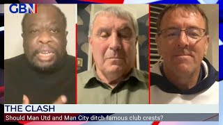 ‘It’s ludicrous’  Matt Le Tissier and BLMbacker Weyman Bennett clash over Manchester clubs crests [upl. by Leizahaj]