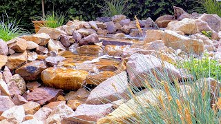 STREAM DETAIL BUILDSTART TO FINISHCOMPLETE WATER FEATURE GARDEN TUTORIALHOW TO DIY PONDLESS FALLS [upl. by Armand785]