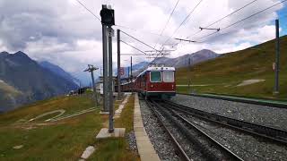 GornergratBahn  Zermatt  szwajcarska wąskotorowa kolej zębata  Valais  GGB [upl. by Sinclair]