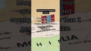 Most Sparsely Populated Country travel facts mongolia shorts [upl. by Lorie221]