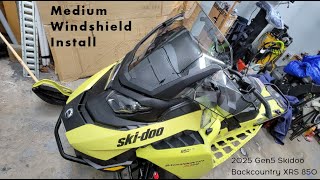 Skidoo Gen54 Medium Windshield Install on a 2025 Backcountry XRS 850 [upl. by Tertias]