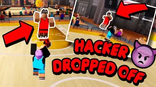 DROPPING OFF A HACKER ROBLOX HIGHSCHOOL HOOPS FREAKY MOMENTS 1 [upl. by Zantos]