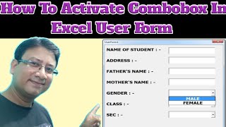 How To Activate Combobox In Excel Userform Part 1  Excel Userform Me Combobox Ko Kaise Enable Kare [upl. by Sorce]