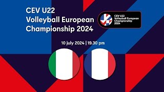 EK Volleybal Mannen U22 Italië  Frankrijk [upl. by Shorter552]