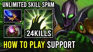 How to Play Support Rubick in 735 with Unlimited Spell Copy Everything OC Skill Spam Dota 2 [upl. by Narruc]