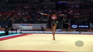 NEWMANACHEE Annalise Becca TTO  2022 Artistic Worlds Liverpool GBR  Qualifications Floor Ex [upl. by Sharline]