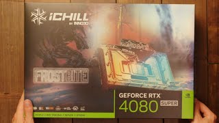 Unboxing Inno3D GeForce RTX 4080 Super iChill Frostbite 16 GB [upl. by Mansur278]