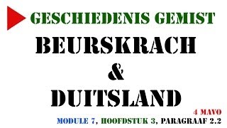 4 mavo  Beurskrach amp Duitsland MeMo 2009 Module 7 H3 paragraaf 22  Geschiedenis Gemist [upl. by Ackerman]