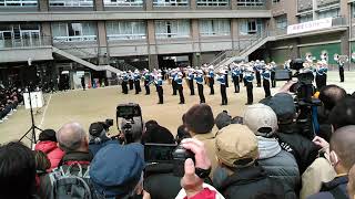 Takigawa Daini High School marching band at The 18th Kyoto Sakura Parade on stage [upl. by Bonnice]