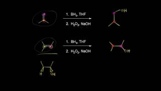 Hydroborationoxidation  Alkenes and Alkynes  Organic chemistry  Khan Academy [upl. by Aivital]