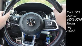 MK7 GTI with Mamba GTX3071R Gets Micd Up  Engine Bay Turbo ASMR [upl. by Durrell977]