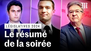 Législatives 2024 🇫🇷 Le résumé de la soirée  Résultats et discours [upl. by Haywood947]