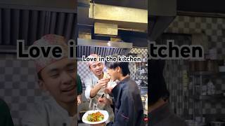 Chefs love in kitchen food bonding cheflife [upl. by Gerick]