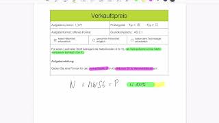 Mathelernen mit Martin BIFIEBeispiel 1071 Verkaufspreis [upl. by Tronna]