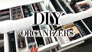 DIY EASY AFFORDABLE MAKEUP ORGANIZERS  DIVIDERS FOR ALEX DRAWERS [upl. by Gerkman10]