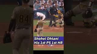 Ohtani’s Postseason Power First Game First HR shorts Shohei MLB postseason [upl. by Odrick]