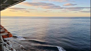 QM2 Atlantic Ocean Views Incorporating the Captains Briefing [upl. by Bugbee]