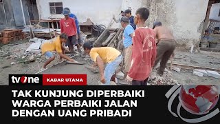 Warga Brebes Rogoh Kocek Pribadi Perbaiki Jalan Rusak  Kabar Utama tvOne [upl. by Banwell]