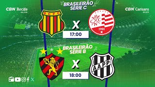 SAMPAIO CORRÊA 1 X 1 NÁUTICO  SPORT 3 X 1 PONTE PRETA AO VIVO  SÉRIE C e B  Futebol Globo CBN [upl. by Ailuj]