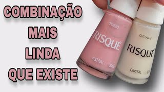 UNHA DELICADA COM ESMALTES RISQUÉ [upl. by Oicnerolf]